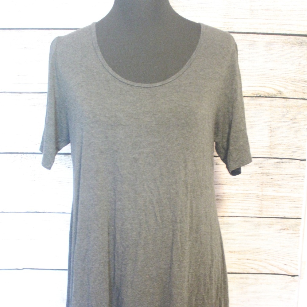 EUC Solid Dark Grey Small LulaRoe Irma Tunic Top